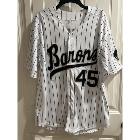 Birmingham Barons Michael Jordan 45 Baseball Jersey Pin Striped Size XL New - Picture 1 of 6